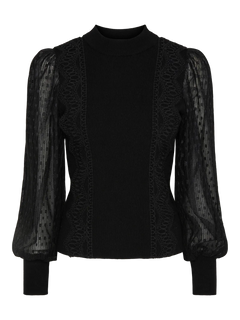 Yasstela Ls Knit Pullover - Black