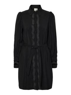 Yasunica Ls Shirt Dress S. - Black