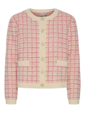 Yaslivia Ls Short Knit Cardigan S. - Birch Raspberry Sorbet/Pirouette