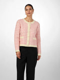 Yaslivia Ls Short Knit Cardigan S. - Birch Raspberry Sorbet/Pirouette