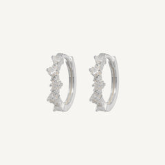 Mixed Medium Hoops - Silver
