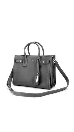 Saint Laurent Sac De Jour Nano Leather Tote - Grey