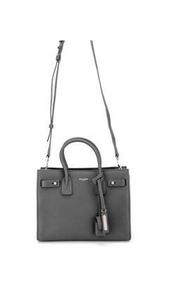 Saint Laurent Sac De Jour Nano Leather Tote - Grey