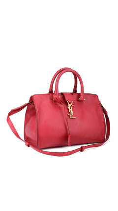Saint Laurent Cabas Chyc Shoulder Bag - Red