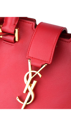 Saint Laurent Cabas Chyc Shoulder Bag - Red