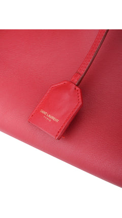 Saint Laurent Cabas Chyc Shoulder Bag - Red