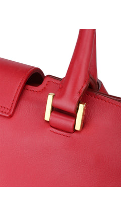 Saint Laurent Cabas Chyc Shoulder Bag - Red
