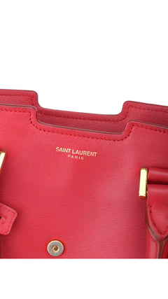 Saint Laurent Cabas Chyc Shoulder Bag - Red