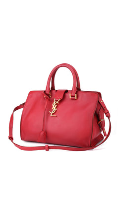 Saint Laurent Cabas Chyc Shoulder Bag - Red