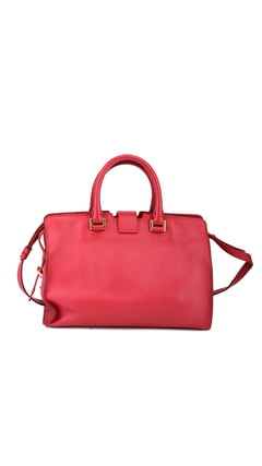 Saint Laurent Cabas Chyc Shoulder Bag - Red