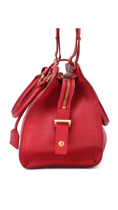 Saint Laurent Cabas Chyc Shoulder Bag - Red