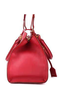 Saint Laurent Cabas Chyc Shoulder Bag - Red