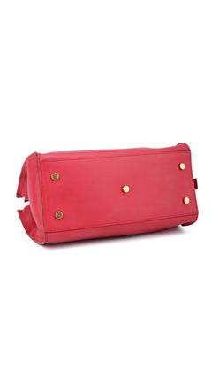 Saint Laurent Cabas Chyc Shoulder Bag - Red