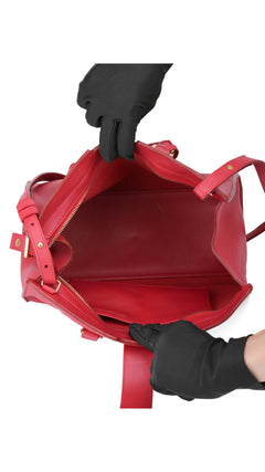 Saint Laurent Cabas Chyc Shoulder Bag - Red