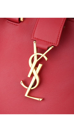 Saint Laurent Cabas Chyc Shoulder Bag - Red