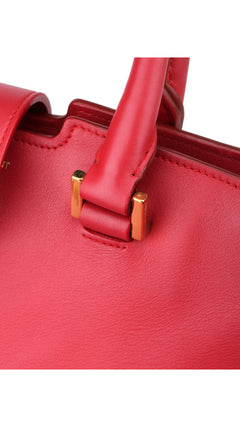 Saint Laurent Cabas Chyc Shoulder Bag - Red