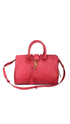 Saint Laurent Cabas Chyc Shoulder Bag - Red