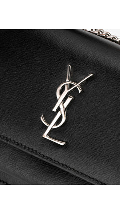 Saint Laurent Sunset Crossbody Bag - Black