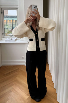 N-Lenyxette Knit Cardigan - White