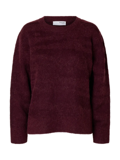 Billie Ls Knit O-Neck - Fig Tonal Fig