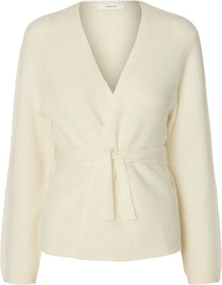 Lulu Ls Knit Wrap Cardigan - Snow White Melange