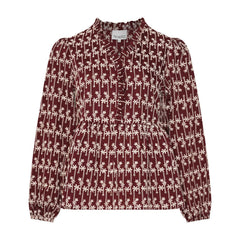 Matti Blouse Print - Dusty Mahogany