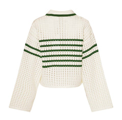 Leen Knit - Talani Green Stripe