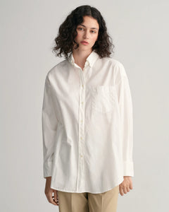 Oversized Fit Luxury Oxford Shirt - Eggshell