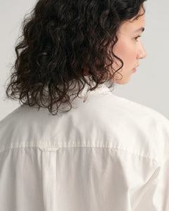 Oversized Fit Luxury Oxford Shirt - Eggshell