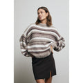 Patrisia Knit Pullover - Brown/White