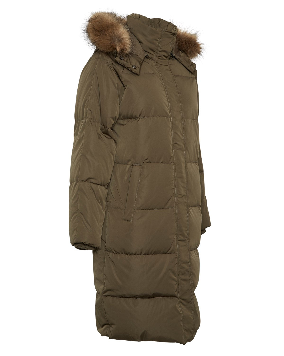 Skylar Down Hood Faux Fur Jacket Grape Leaf