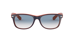 New Wayfarer - Blue On Orange - Clear Gradient Blue