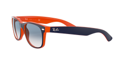 New Wayfarer - Blue On Orange - Clear Gradient Blue