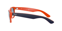New Wayfarer - Blue On Orange - Clear Gradient Blue