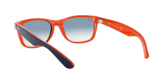 New Wayfarer - Blue On Orange - Clear Gradient Blue