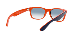 New Wayfarer - Blue On Orange - Clear Gradient Blue
