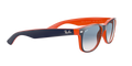 New Wayfarer - Blue On Orange - Clear Gradient Blue