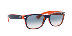 New Wayfarer - Blue On Orange - Clear Gradient Blue