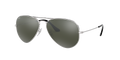 Aviator Large Metal - Silver - Grey Mirror