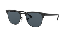 Clubmaster Metal - Matte Black On Black - Blue