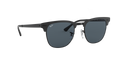 Clubmaster Metal - Matte Black On Black - Blue