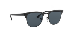 Clubmaster Metal - Matte Black On Black - Blue