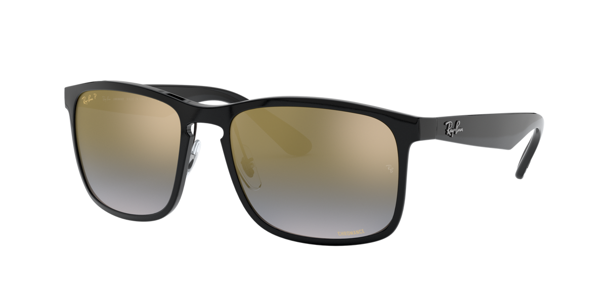 RB4264 - Black - Blue Mirror Gold Gradient