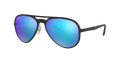 RB4320CH - Matte Black - Green Mirror Blue