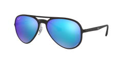 RB4320CH - Matte Black - Green Mirror Blue