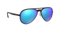 RB4320CH - Matte Black - Green Mirror Blue