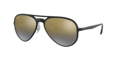 RB4320CH - Black - Blue Mirror Gold Gradient