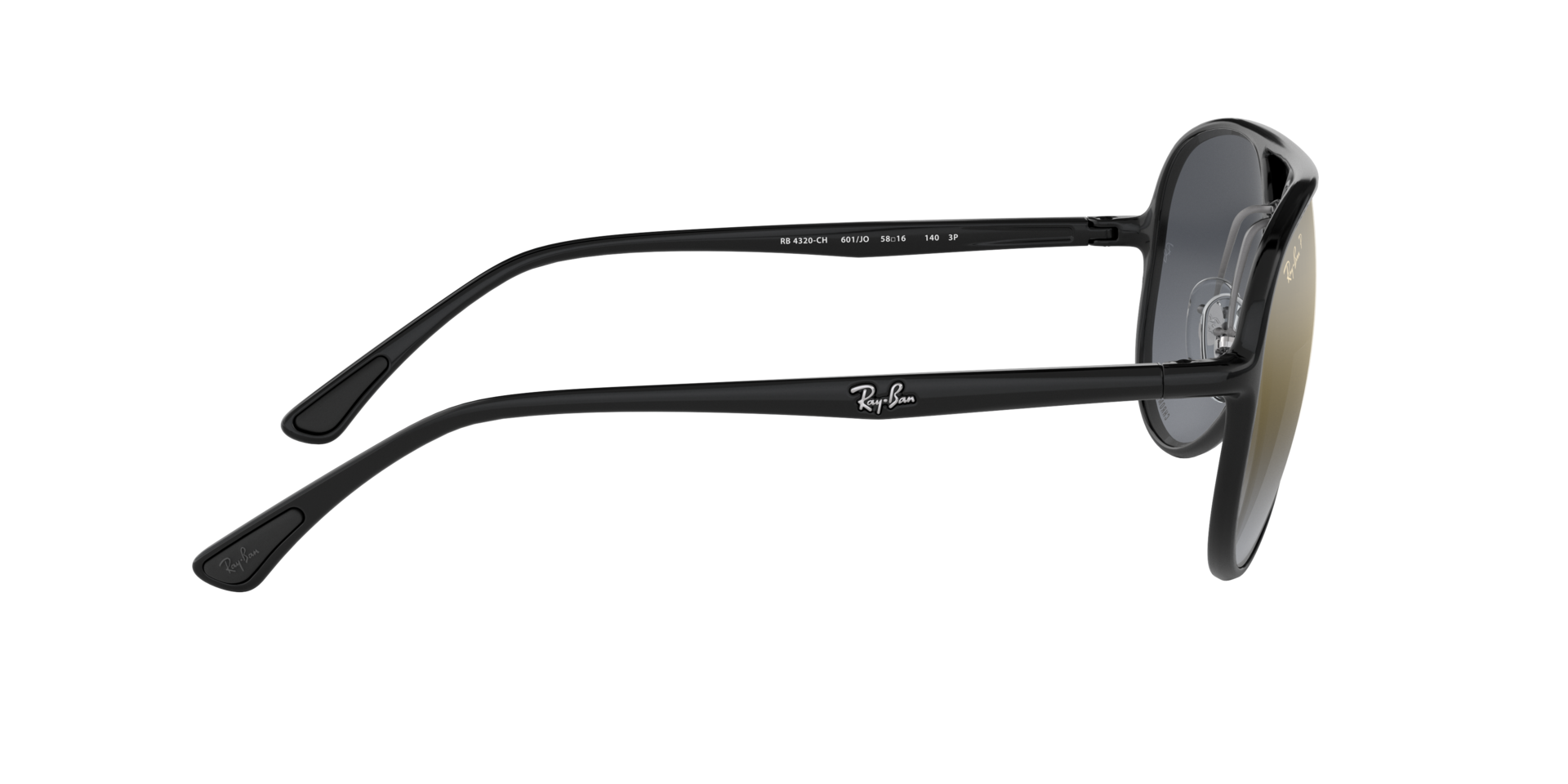 RB4320CH - Black - Blue Mirror Gold Gradient