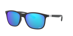 RB4330CH - Matte Black - Green Mirror Blue