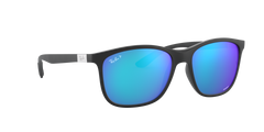 RB4330CH - Matte Black - Green Mirror Blue